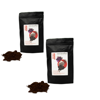 Peru – Espresso Blend - Pack 2 × Mahlgrad Moka Beutel 500 g