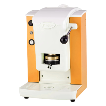 FABER Kaffeepadmaschine - Slot Plast White Orange 1,3 l - Pack 2 × ESE (44mm) kompatibel