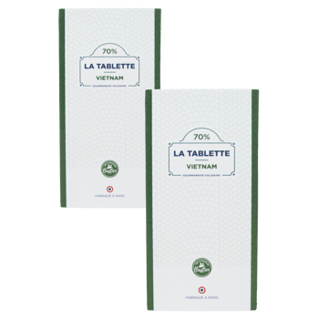Les Copains De Bastien Tablette Pure Origine Vietnam 70 80G Tablette 80 G - Pack 2 × Tablette 80 g