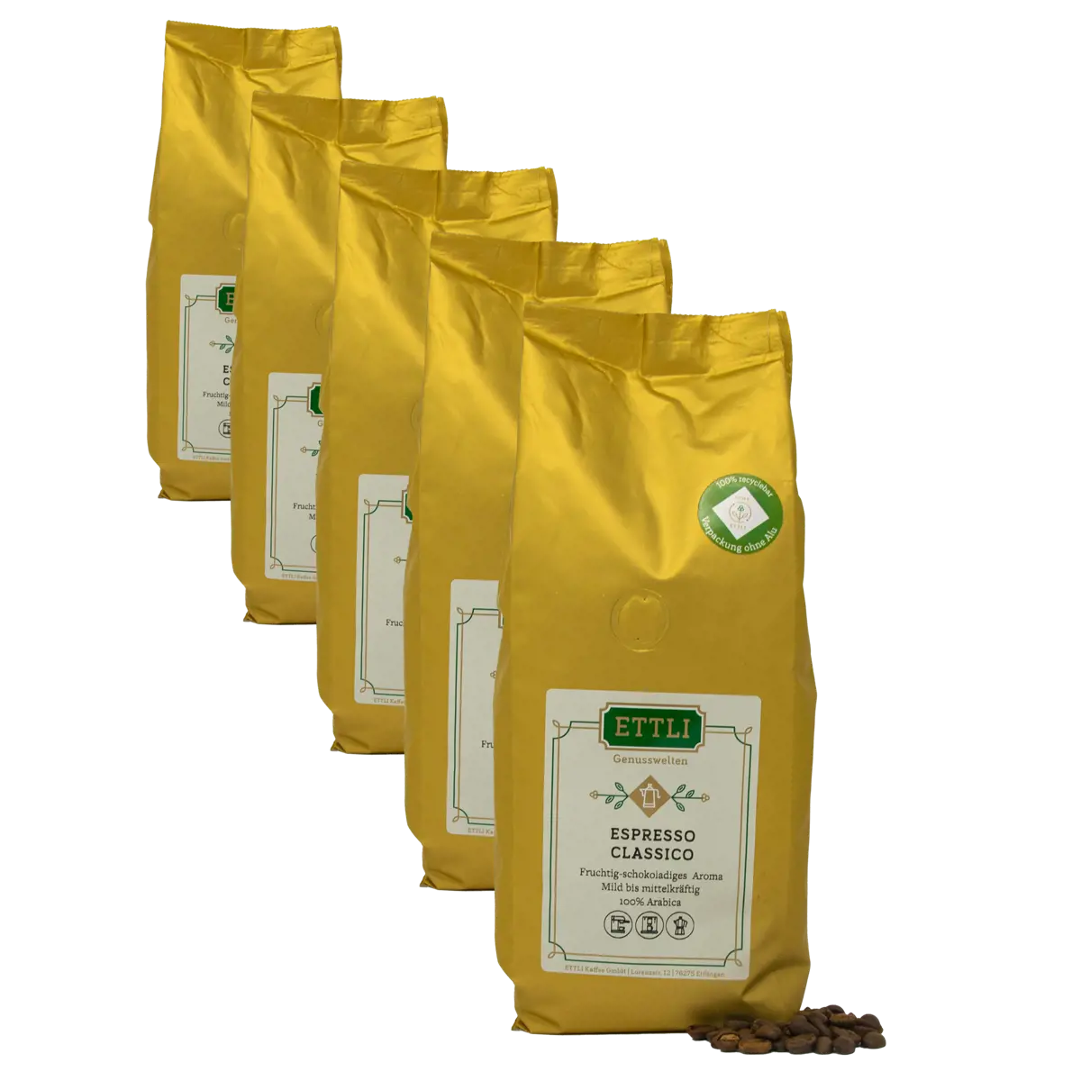 Ettli Kaffee Café En Grain - Espresso Classico - 250G by ETTLI Kaffee