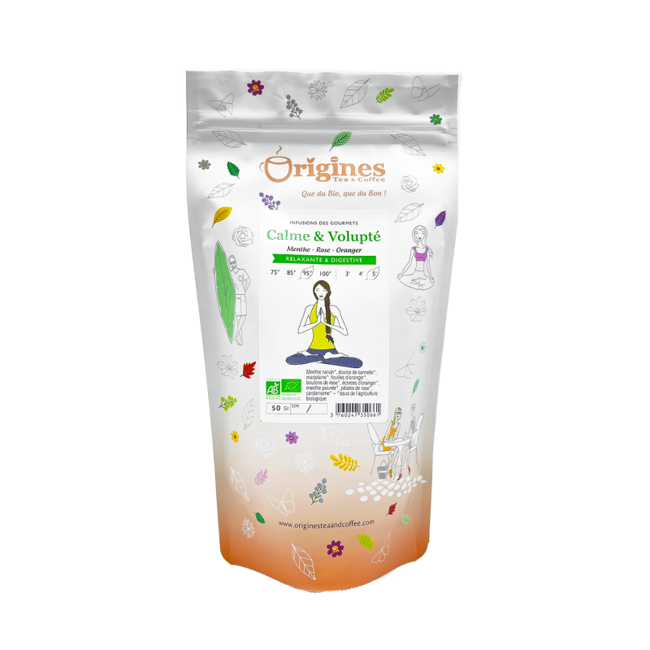 Origines Tea&Coffee Infusion Bio Calme Et Volupte En Vrac 800G Fleur De The 800 G by Origines Tea&Coffee