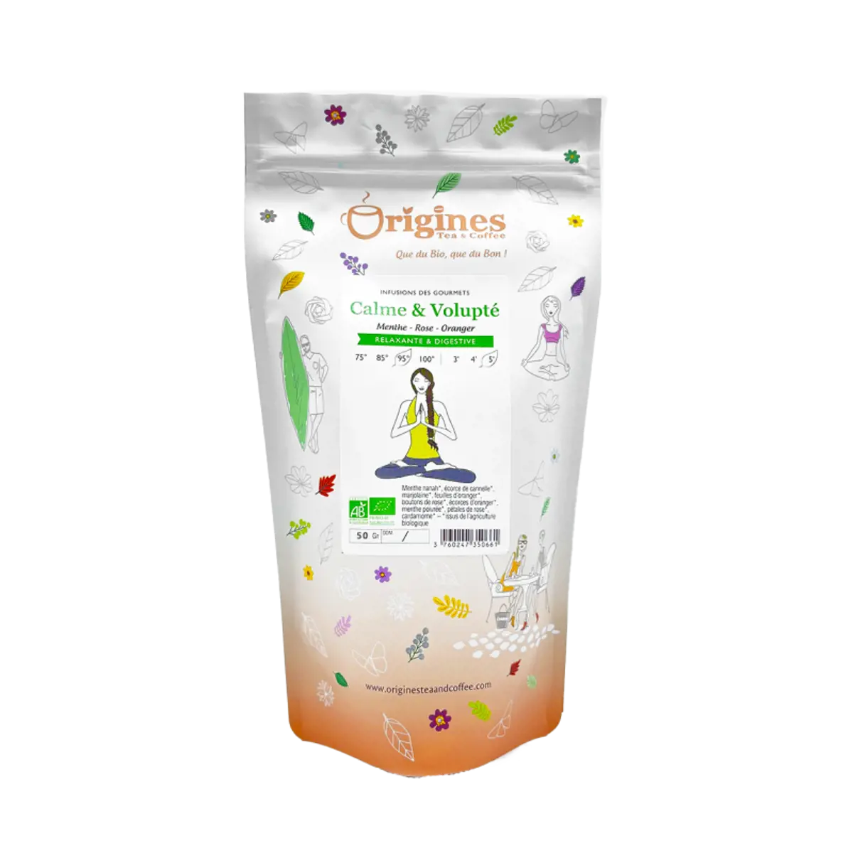 Origines Tea&Coffee Infusion Bio Calme Et Volupte En Vrac 800G Fleur De The 800 G by Origines Tea&Coffee