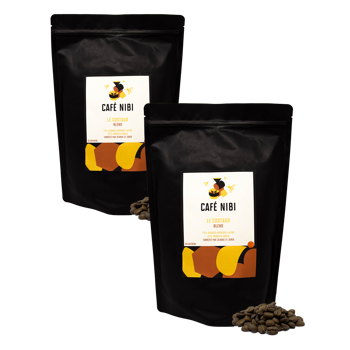 Kaffeebohnen - Die Costaud Mischung- 1 kg - Pack 2 × Bohnen Beutel 1 kg