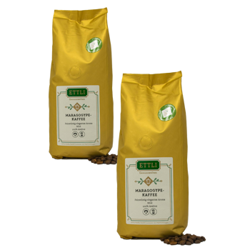 Caffè in grani - Maragogype - 1kg - Pack 2 × Chicchi Bustina 1 kg