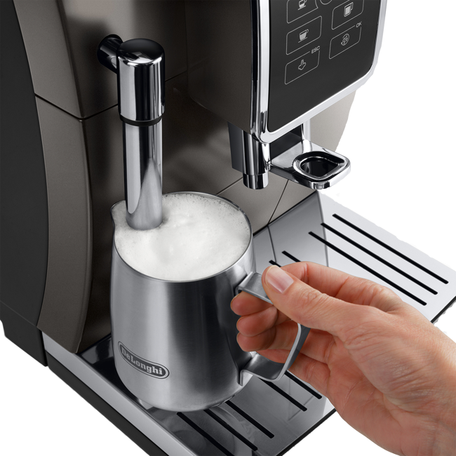 Delonghi – pichet à lait en acier inoxydable, machine à café