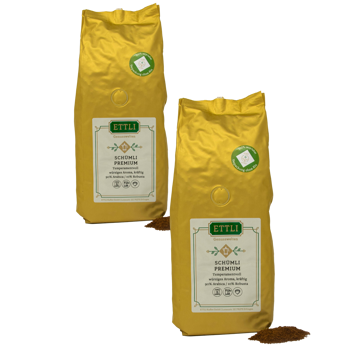 Caffè macinato - Schümli Premium - 1kg - Pack 2 × Macinatura French press Bustina 1 kg