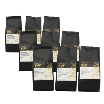 EOS Kaffeerösterei Latino S Best - Decouverte Moulu Les Classiques - Pack 3 × Moulu Espresso Coffret découverte 750 g