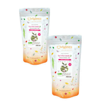 Tè Bianco Bio sfuso - Tai-Chi Litchi Chine - 800g - Pack 2 × Bustina 800 g