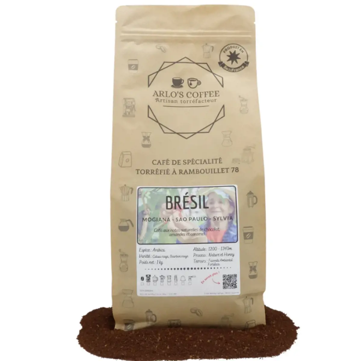 Arlo's Coffee - Bresil Moulu Espresso- 1 Kg by ARLO'S COFFEE