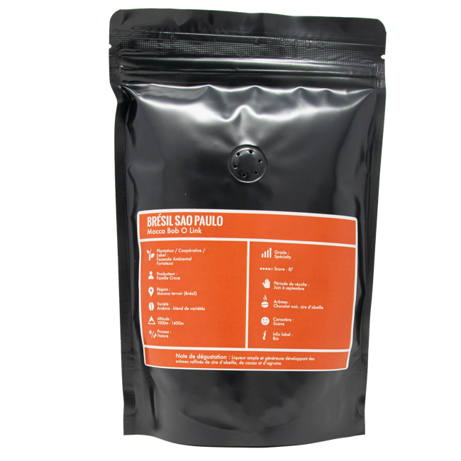 Secondo immagine del prodotto Caffé in grani - Brasile San Paolo Bobolink - 250g by La Brûlerie de Paris