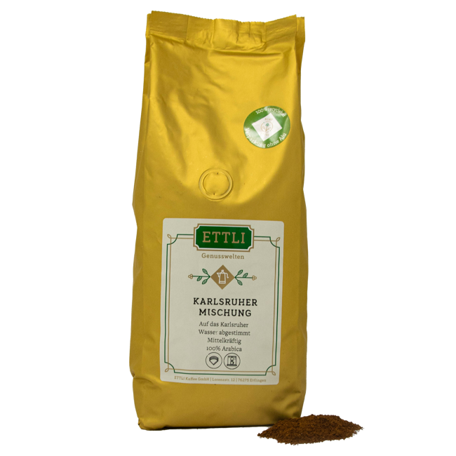 Gemahlener Kaffee - Karlsruher-Mischung - 1kg by ETTLI Kaffee