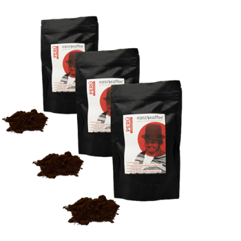 Perú  - Länderkaffee - Pack 3 × Macinatura Aeropress Bustina 500 g