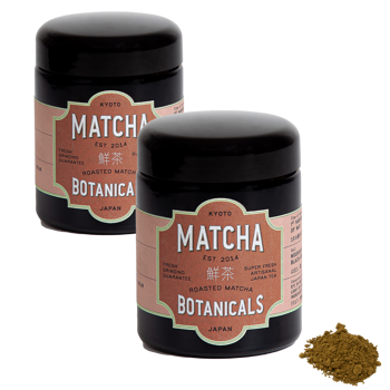 Matcha Torrefatto (Houji Matcha) 100 g - Pack 2 × Bottiglia di vetro 100 g