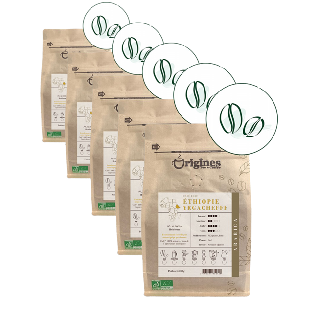 Gemahlener Kaffee - Ethiopie Yragcheffe - 250g by Origines Tea&Coffee