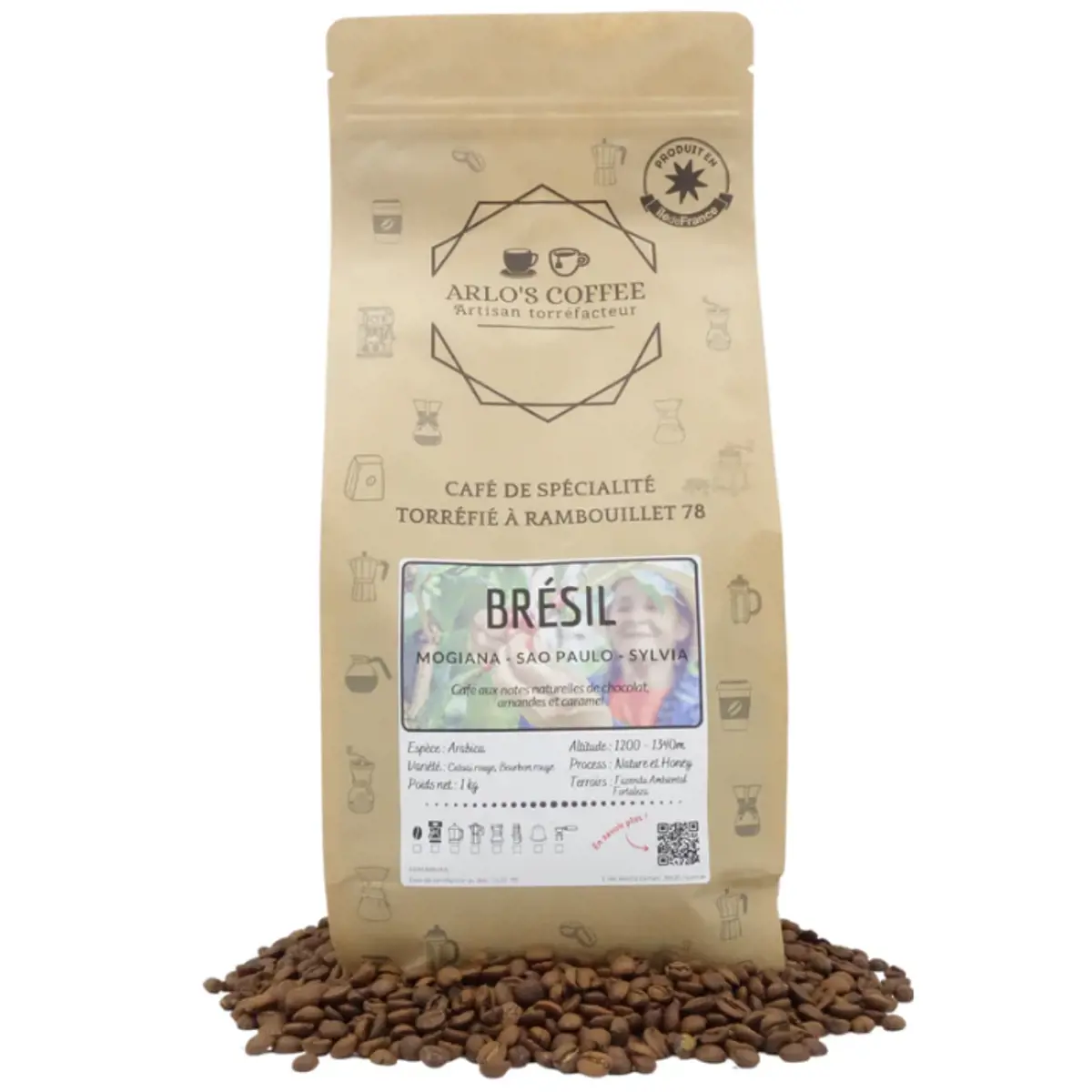 Cafe En Grain Arlo's Coffee Bresil 1 Kg by ARLO'S COFFEE