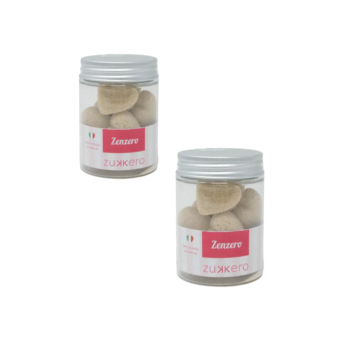 Zolletta cuori zenzero 60 gr by Zukkero