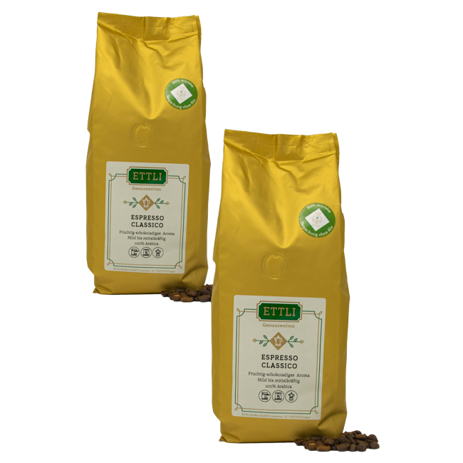 Ettli Kaffee Café En Grain - Espresso Classico - 1Kg by ETTLI Kaffee