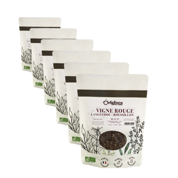 Infusion Bio Feuilles de Vigne rouge - Sachet 50g - Pack 6 × Bustina 50 g