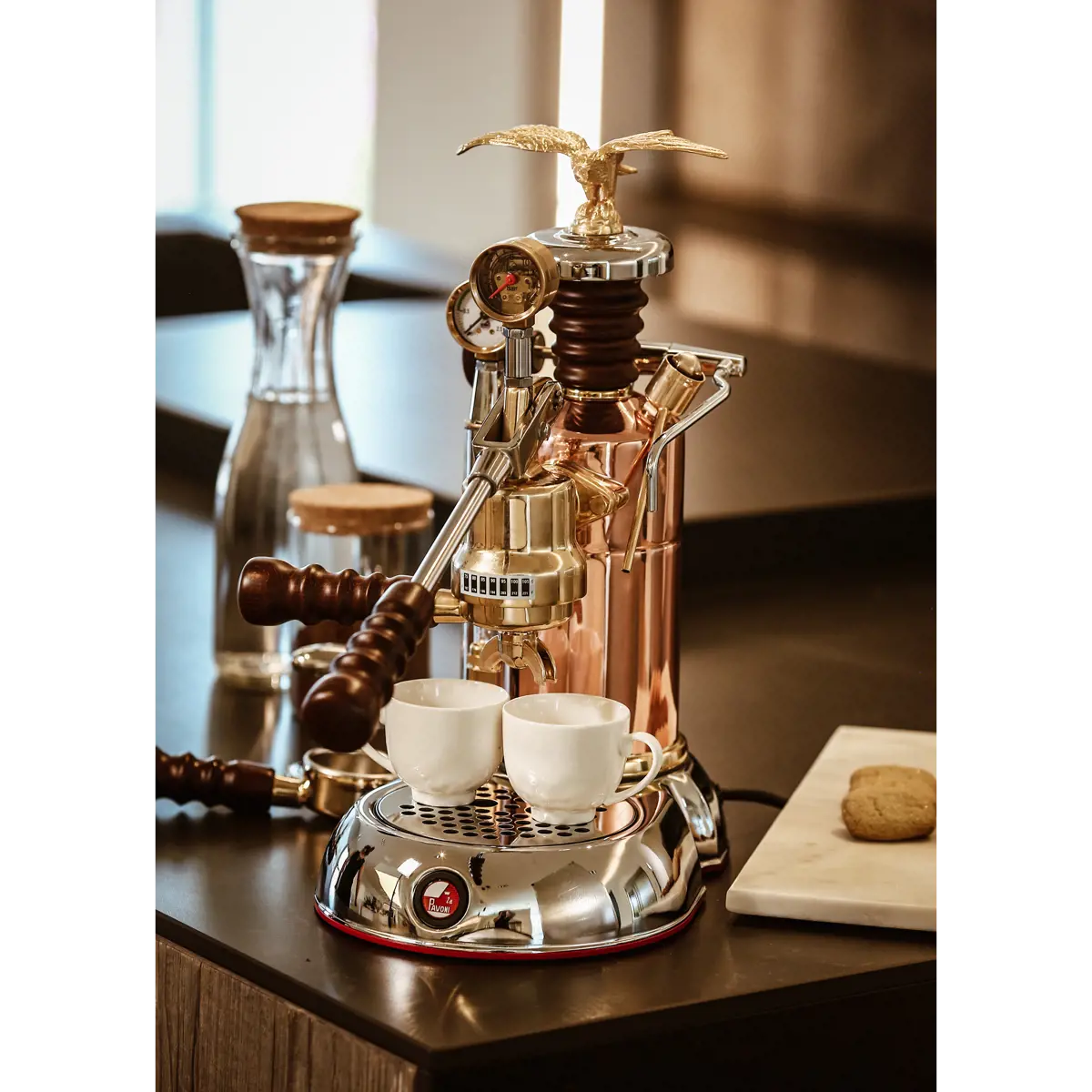 Quatrième image du produit La Pavoni Esperto Machine A Levier Inox Rose Dore 6 2 Kg by La Pavoni