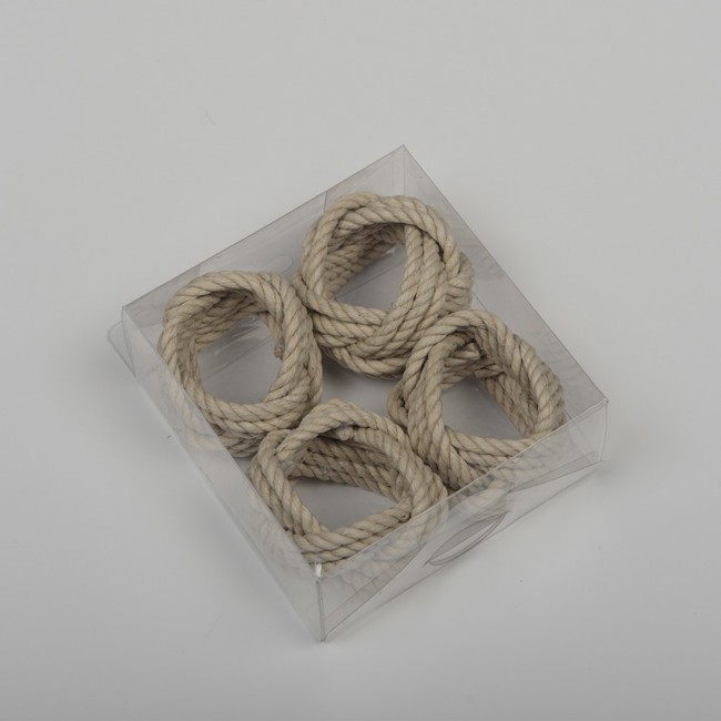 Zweiter Produktbild Serviettenringe aus Geflochtenen Seilen - 4er-Set by Aulica