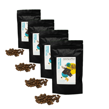 Cafe En Grain Roestkaffee El Secreto Espresso Blend 500 G - Pack 4 × Grains Pochette 500 g