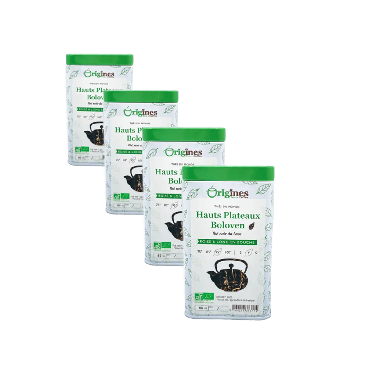 Tè Nero Bio in scatola di metallo - Haut Plateau Boloven Laos - 80g by Origines Tea&Coffee