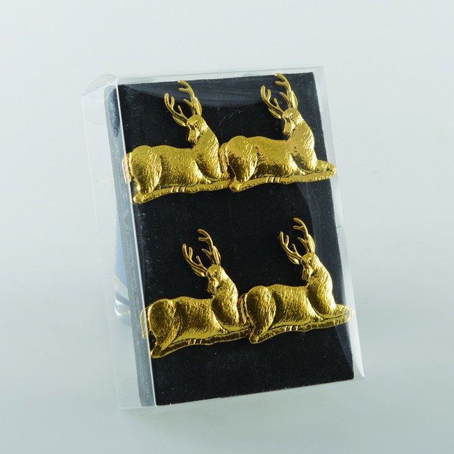 Secondo immagine del prodotto Set di 4 anelli portatovaglioli design cervo by Aulica