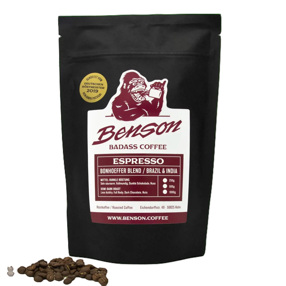 Café En Grain Benson - Bonhoeffer Blend, Espresso - 1Kg by Benson