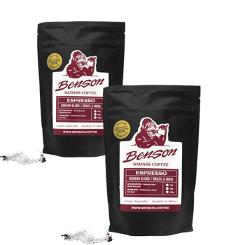 Benson Cafe Moulu Benson Blend Expresso 1Kg Moulu Moka - 1 Kg - Pack 2 × Moulu Moka Pochette 1 kg