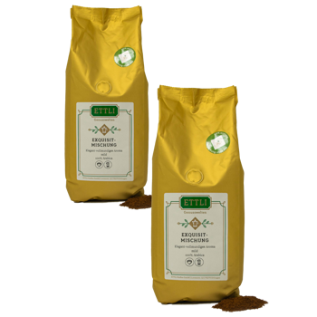Gemahlener Kaffee - Exquisit-Mischung - 500g - Pack 2 × Mahlgrad French Press Beutel 500 g