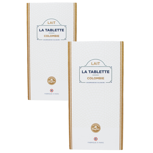 Tavoletta Pura Origine Colombia Latte 55% - 80g by Les copains de Bastien