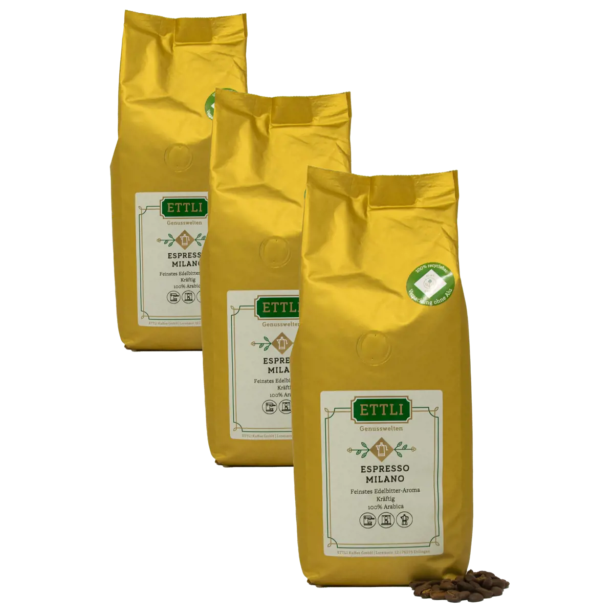 Ettli Kaffee Café En Grain - Espresso Milano - 500G by ETTLI Kaffee