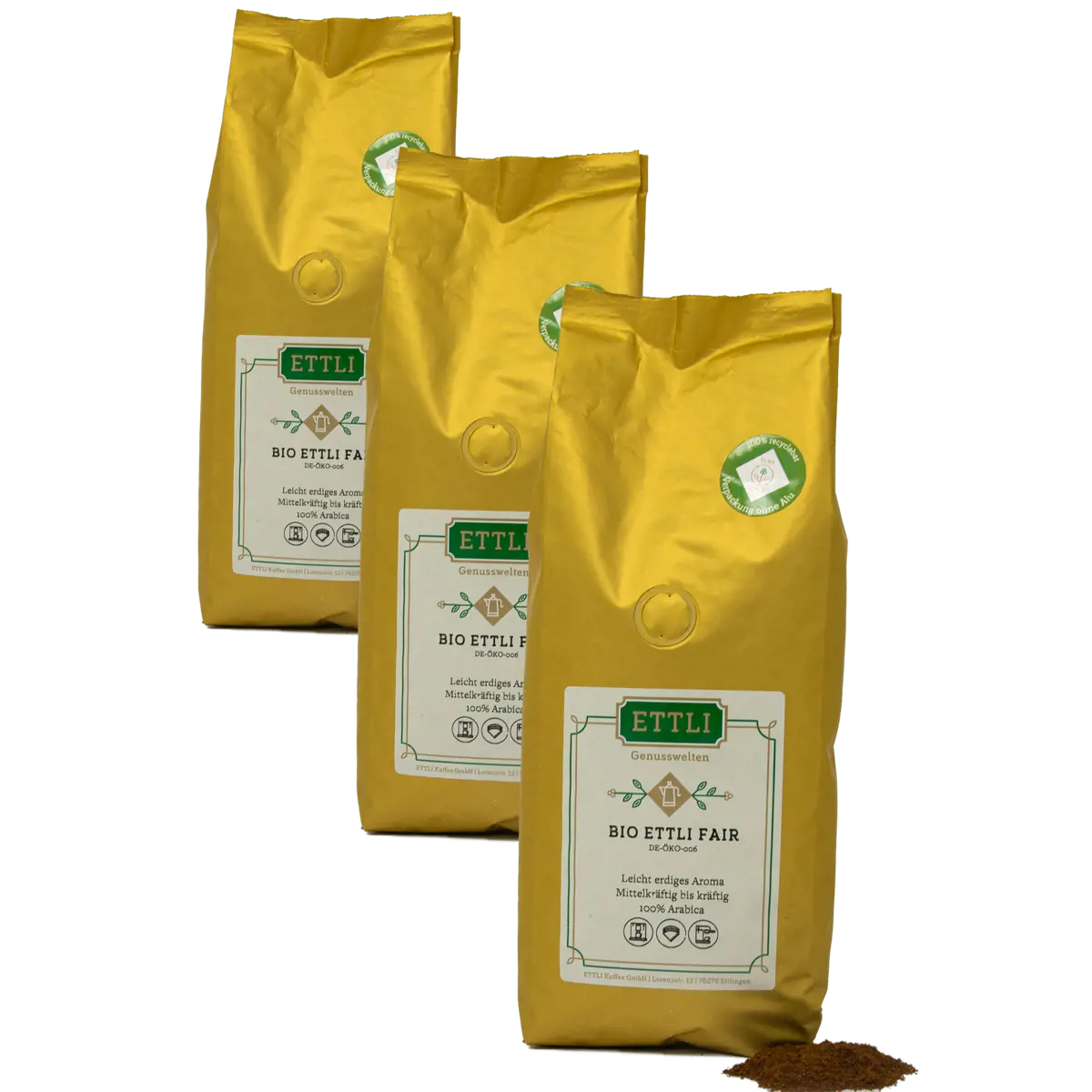 Gemahlener Kaffee - Bio ETTLI Fair - 250g by ETTLI Kaffee