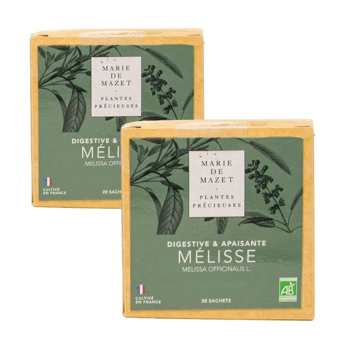 Marie De Mazet Melisse X20 Infusettes 20 G - Pack 2 × Sachets de thé 20 g