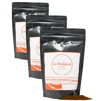 Gemahlener Kaffee - Dominikanische Republik - 250g - Pack 3 × Mahlgrad French Press Beutel 250 g