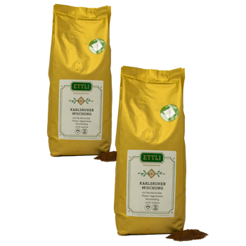 Caffè macinato - Miscela Karlsruhe - 1kg - Pack 2 × Macinatura French press Bustina 1 kg