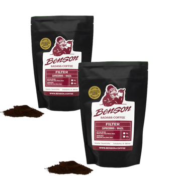 Benson Cafe Moulu Capricornio Filtre 500G Moulu Espresso - 500 G - Pack 2 × Moulu Espresso Pochette 500 g