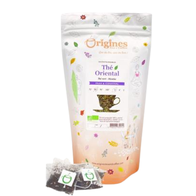 Thé Vert Bio en sachet - Oriental Chine 60g - 50 infusettes by Sensaterra x Origines Tea&Coffee France