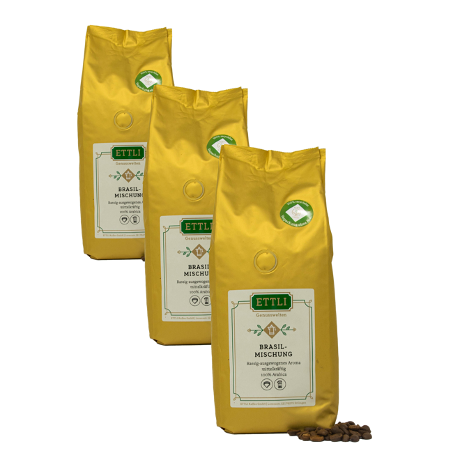 ETTLI Kaffee Café En Grains - Brasil Single Origin - 500G by ETTLI Kaffee