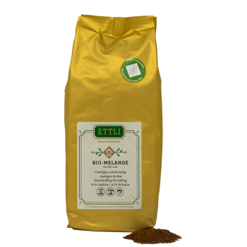 Gemahlener Kaffee - Bio Melange - 1kg - Mahlgrad Espresso Beutel 1 kg
