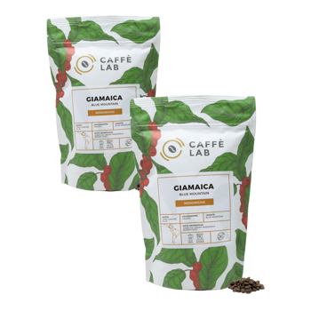 CaffèLab Café Giamaica Blue Mountain - Grains - Pack 2 × Grains Pochette 250 g