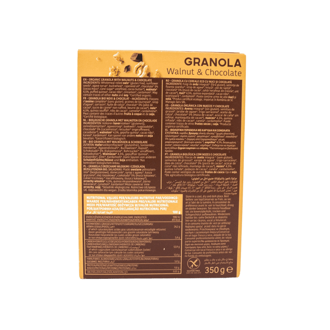 Deuxième image du produit Turtle Granola Bio Noix Chocolat Boite En Carton 350 G by Turtle