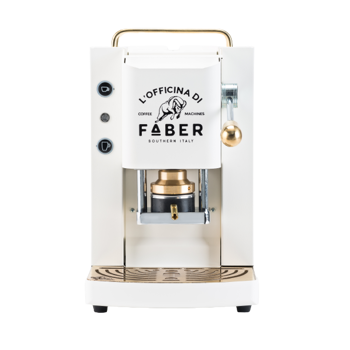 Faber Faber Machine A Cafe A Dosettes Pro Deluxe Pure White Plaque Laiton Zodiac 1 3 L - 