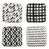 Set di 4 ciotole da 9,5 cm in bianco e nero by Aulica
