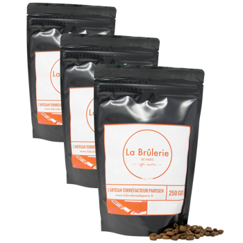 Kaffeebohnen - Brasilien Sao Paulo Bobolink - 250g - Pack 3 × Bohnen Beutel 250 g