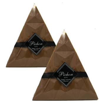 Pichon - Tablette Lyonnaise Triangle Chocolat Au Lait Bio Boite En Carton 80 G - Pack 2 × Boîte en carton 80 g