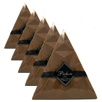 Triangolo di cioccolato al latte Biologico - Pack 5 × Scatola di cartone 80 g