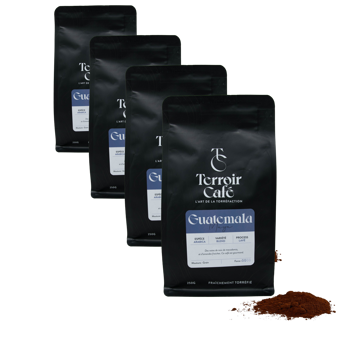 Gemahlener Kaffee - Guatemala, Maya 250g - Pack 4 × Mahlgrad French Press Beutel 250 g