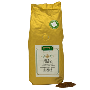 Gemahlener Kaffee - Schümli Premium - 1kg - Mahlgrad Espresso Beutel 1 kg