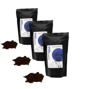 Guatemala - Länderkaffee - Pack 3 × Macinatura Filtro Bustina 500 g